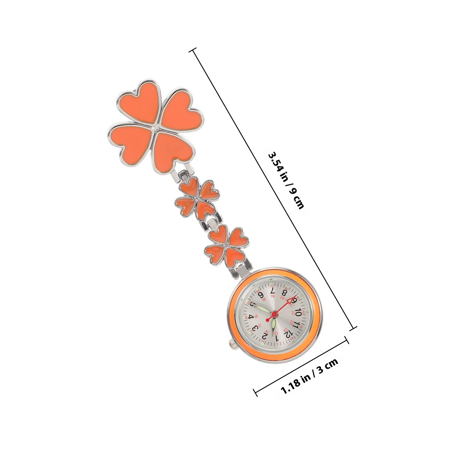 ساعة جيب معلقة خفيفة الوزن بمشبك على شكل وردة فريدة من نوعها على ممرضة فوب لطلاب الممرضات الطبية والأطباء