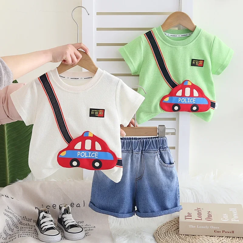 

New Summer Baby Clothes Girls Clothing Suit Children Boys Short Sleeved T-Shirt Shorts 2Pcs/Sets Infant Outfits Kids Tracksuits