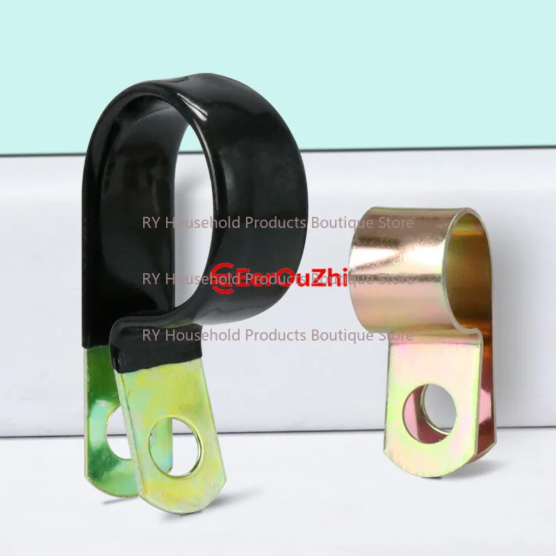 Q686 Single Pipe Clamp Water Pipe Fixed Buckle R Type Pipe Clamp Universal Tightening Buckle