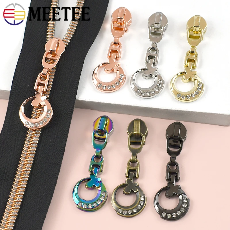

5# 5-30Pcs Zipper Slider for Nylon Zippers Tape Bags Jacket Zip Puller Garment Luggage Zips Head Repair Kit DIY Sewing Accessory