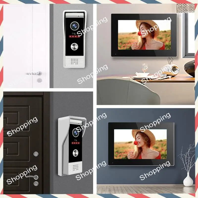 M20K TUYA Wifi Sistema de intercomunicação com campainha de vídeo com monitor de toque de 10 polegadas Proteção de segurança para Villa Home UK Plug