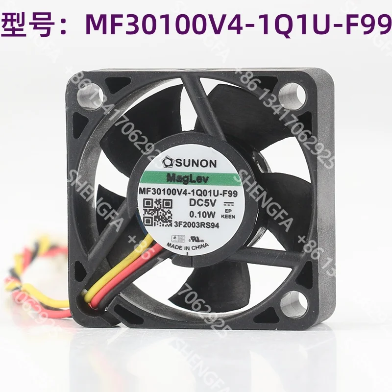 Sunon 12V 24V 48V 30X30X10MM 3CM 3010 micro silent display graphics card Three-wire MF30100V4-1Q1U-F99 cooling fan DC 5V 0.10W