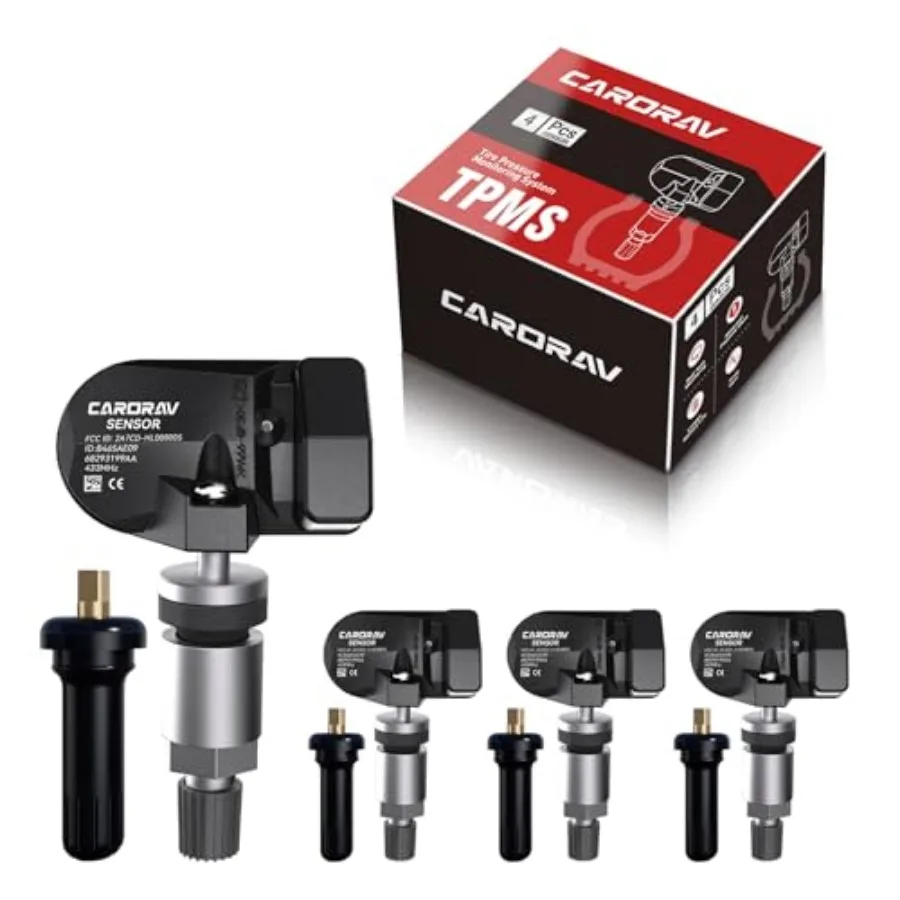 

433Mhz Tire Pressure Monitoring System Sensor fit for Dodge Ram 1500 2019-2025 Ram 4000 2019-2024 Jeep Wagoneer 2019-2022 4PCS