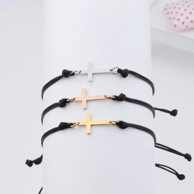 10pcs Handmade Adjustable Cord Cross Braided Bracelet For Women Men Knot Weave String Hand Rope Cuff Jewelry Lucky Gift