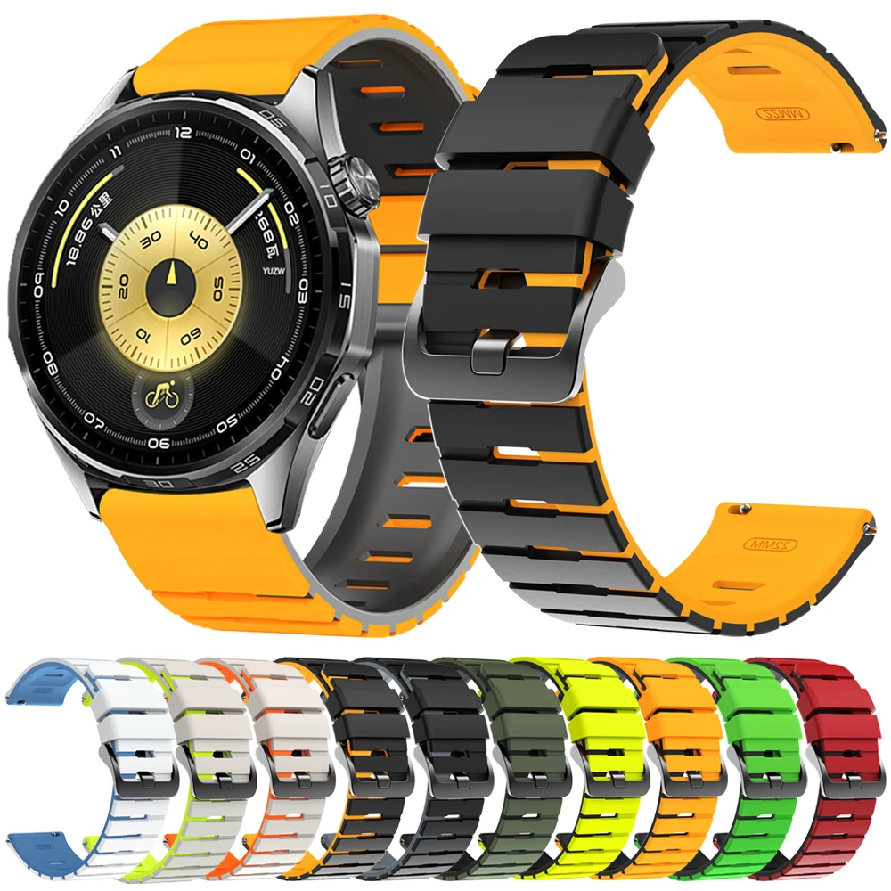 通気性バンド 22mm Huawei GT 6 Pro ウォッチストラップ Huawei Watch 5/4/3Pro GT6 GT 5 4 3 SE 2 46mm シリコンスポーツブレスレット