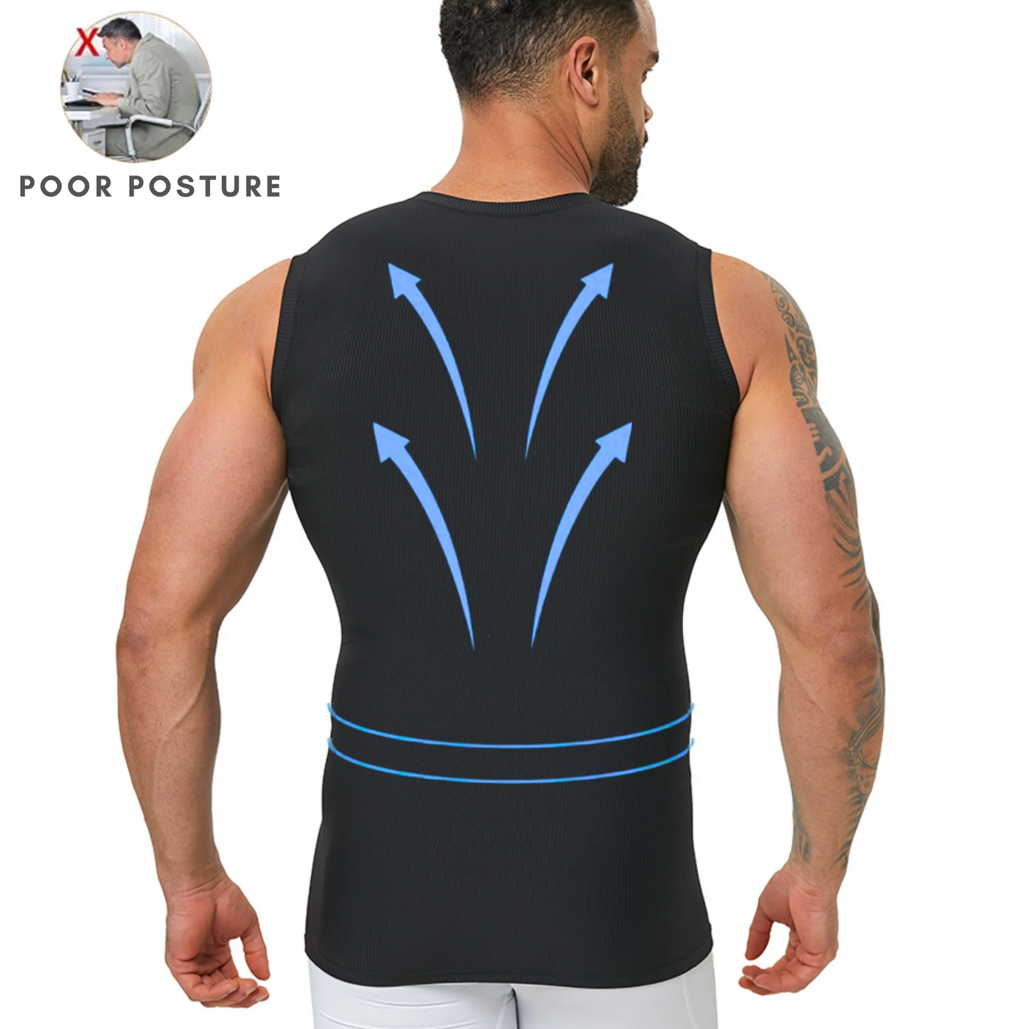 Men's Slim Fit Body Shaping Ve - đánh giá và giá Tank Top Ribbed