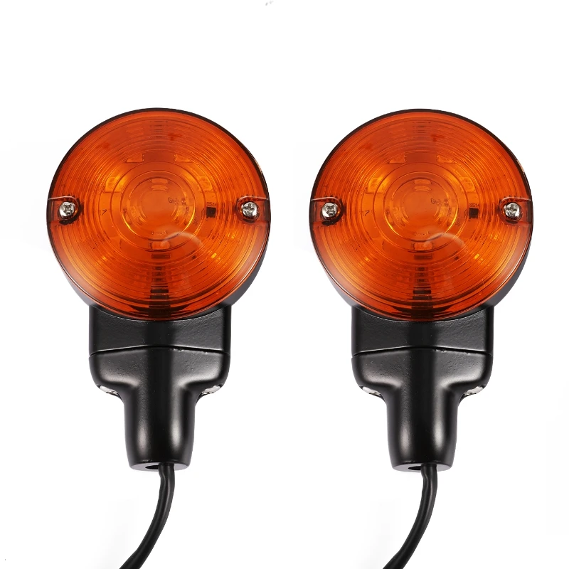 1Pair Motorcycle Front Rear Flat LED Turn Signal Light Amber Indicator Lamp