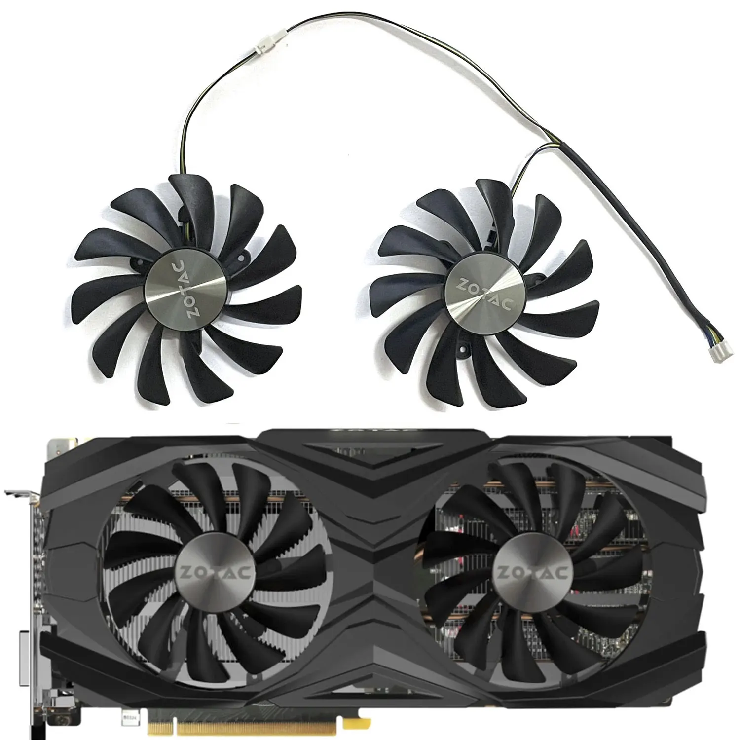 جديد 95 مللي متر 4PIN gaa8s2 u GTX 1080TI أمبير GPU مروحة ، ل ZOTAC GTX 1070 1070TI 1080 1080TI أمبير الطبعة بطاقة الرسومات مروحة التبريد