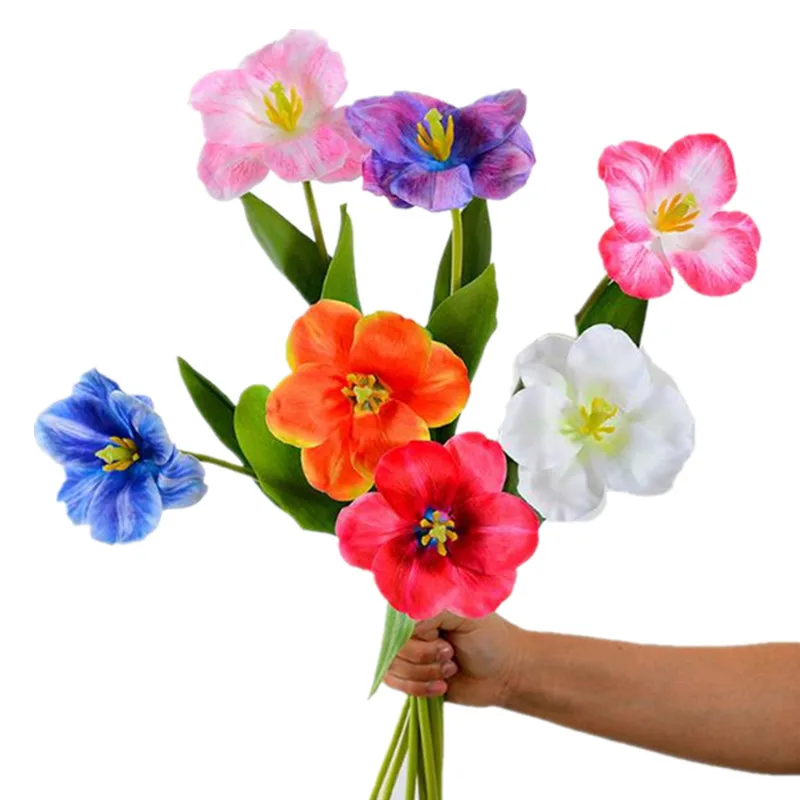 3Pcs Faux Single Stem Oversize Tulip 24