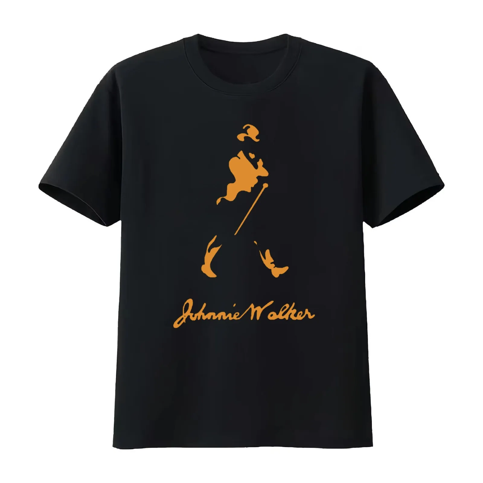Johnnie Walker Gold T-Shirt Summer Casual Cotton Tee Oversized Streetwear Tops Vintage Graphic Print Loose Fit Short Sleeve