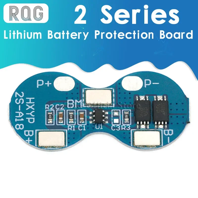 2S 2 Series Li-ion 18650 Lithium Battery Charger Protection Board 7.4V 4A BMS Module DC 9V 12V CC CV Short Circuit Protection