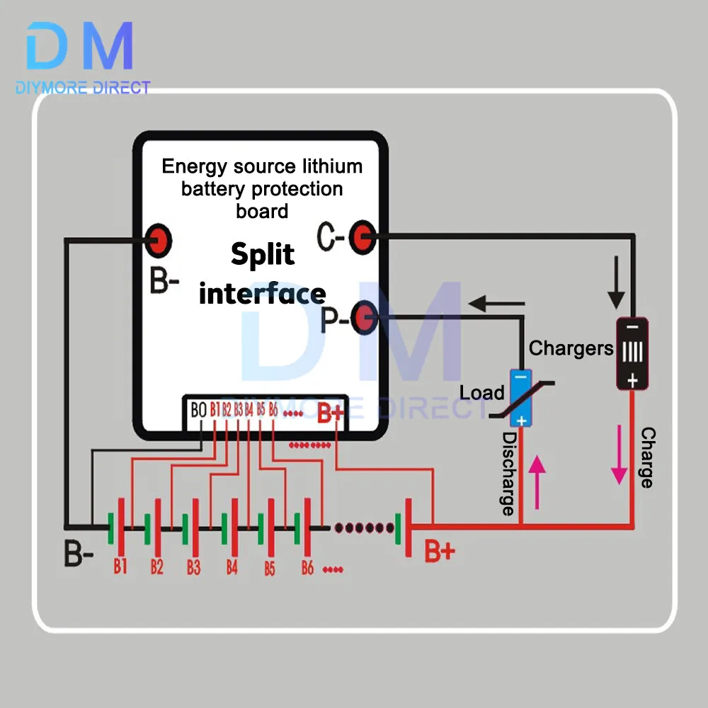 Battery BMS Board Module Li-Ion Battery Pack for Protection Board BMS 13S 48V 60A Electric Car Battery Protection Board