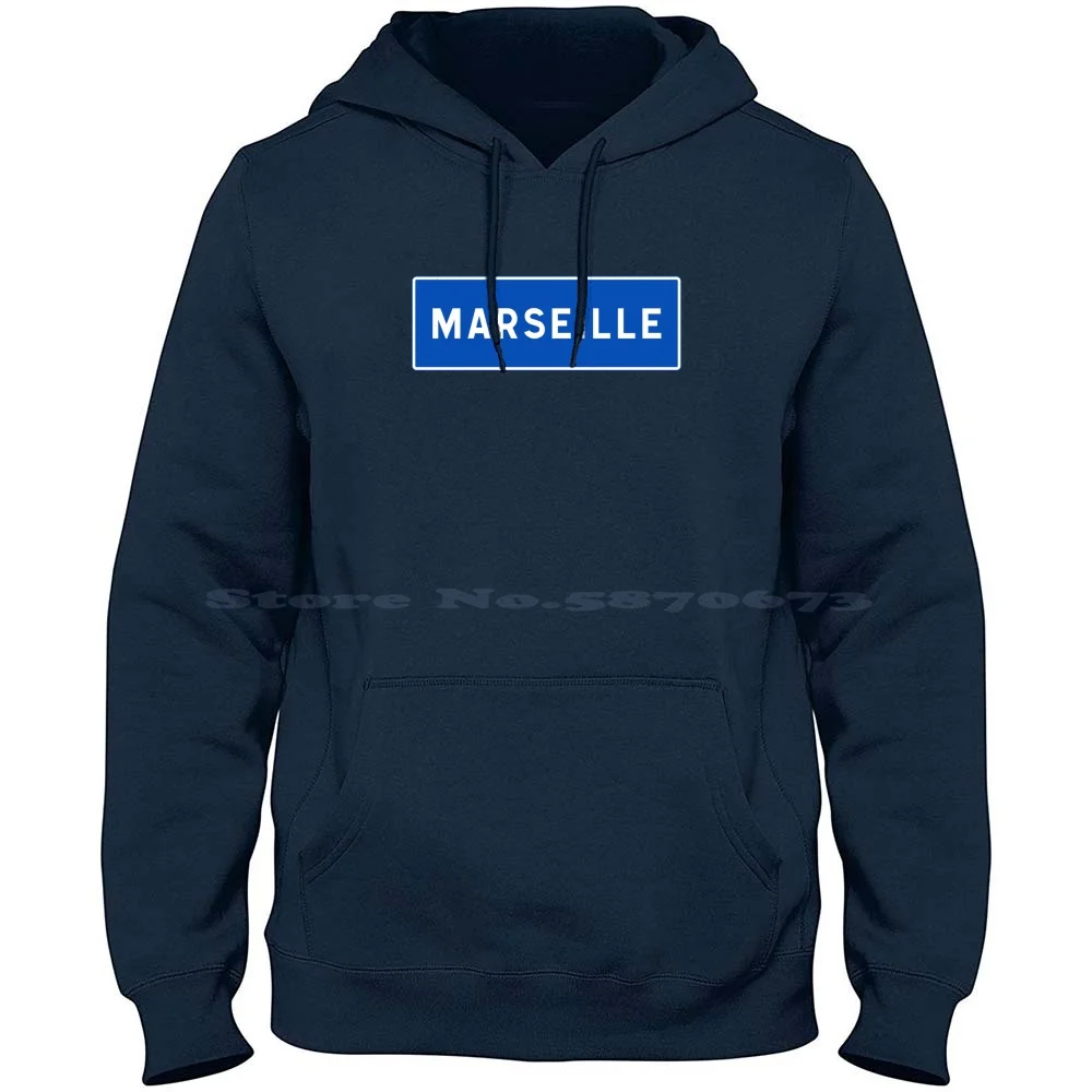 Marseille 100% Cotton Hoodie Marseille France Marseille Airport Marseille Arrow Marseille Road Marseille Sign Marseille