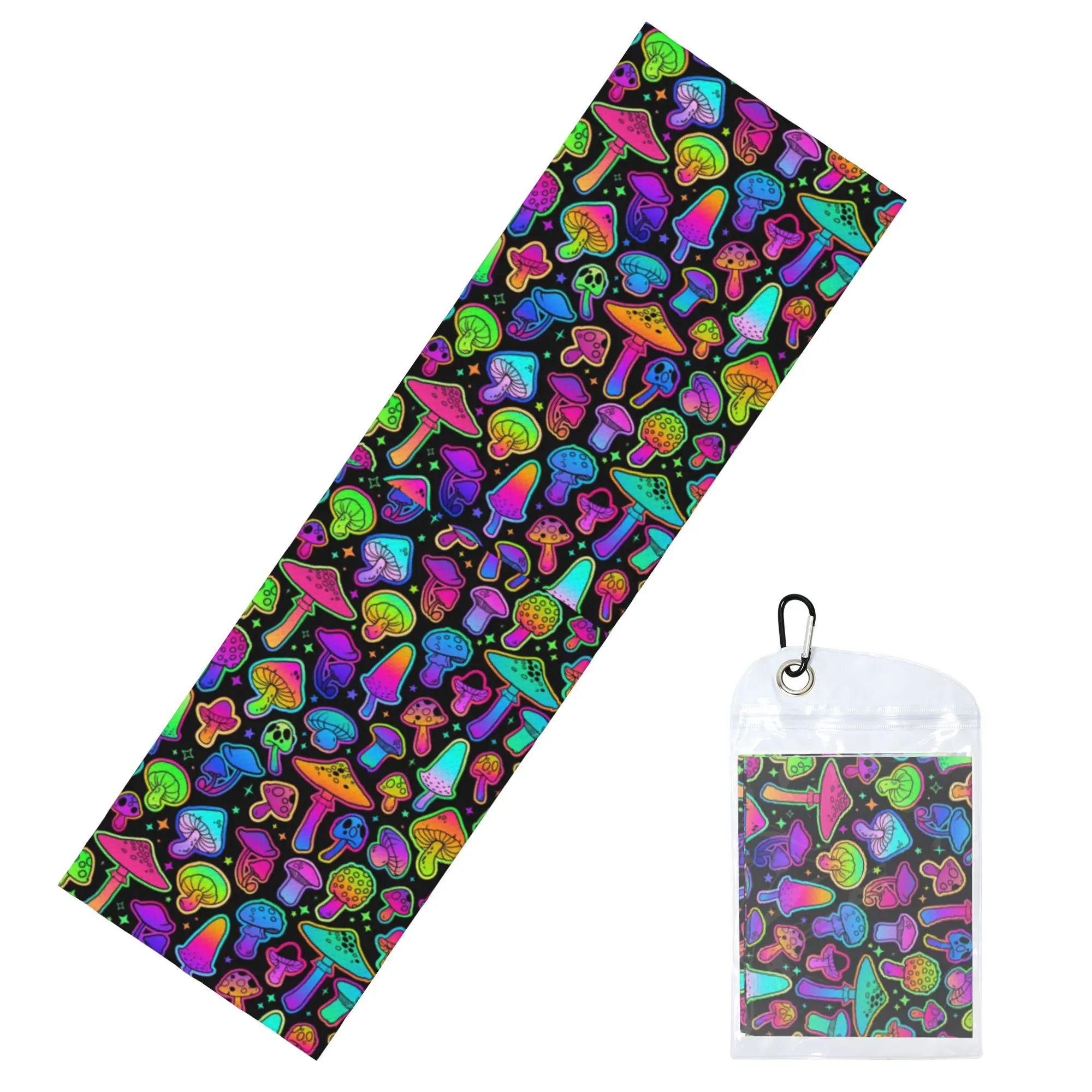 Psychedelic Magic Rainbow Mushrooms Cold Exercise Towel  Yoga And Fitness Running Activities Travelling Swimming Camping Towels