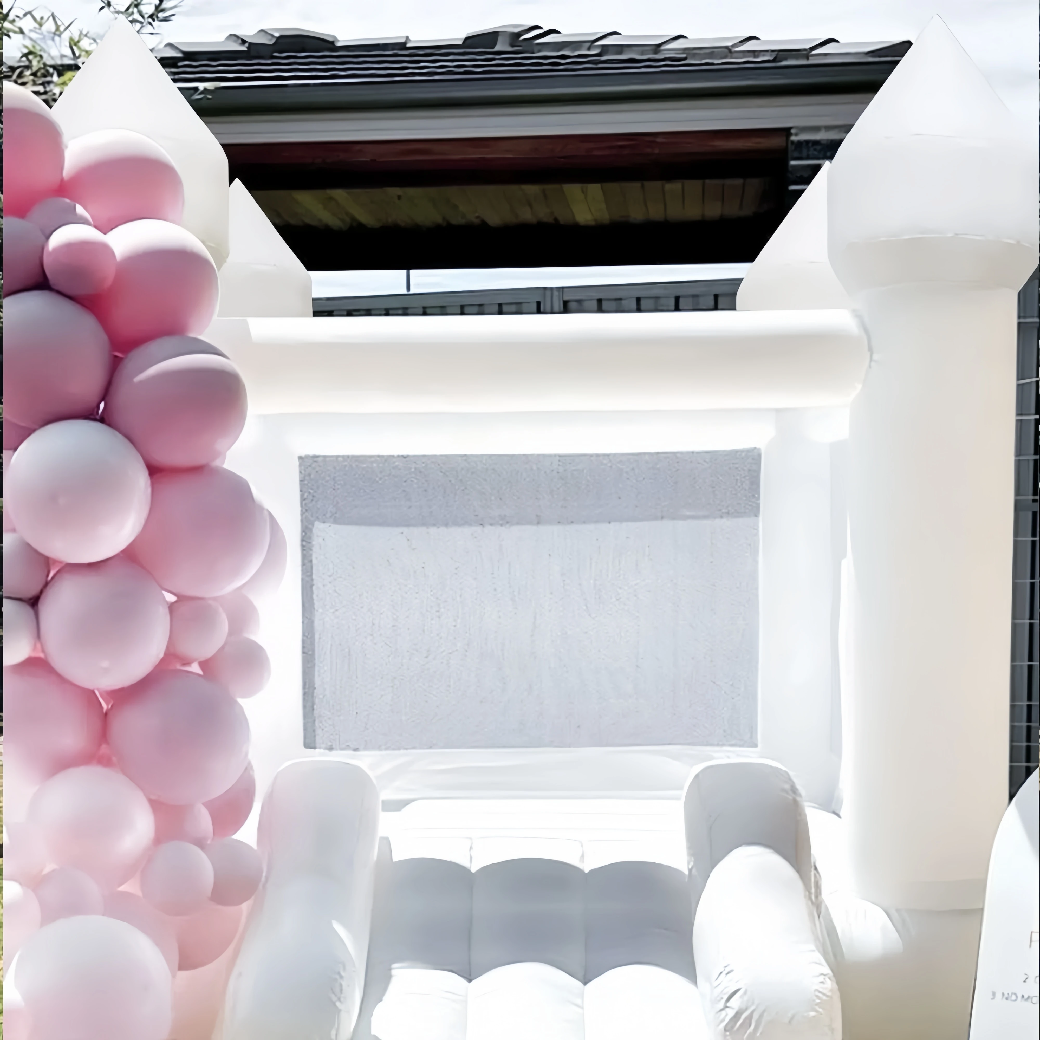 

Top Grade Inflatable White Bouncer Slide Bouncy Jumping Castle Inflatable Bouncer Bounce House With Slide