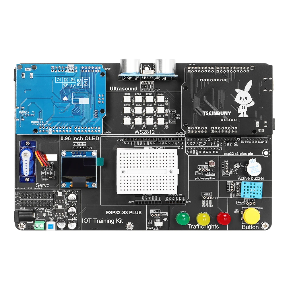 Tscinbuny Complete Starter Kit for Arduino Programmable IoT Development ESP32 S3 PLUS Kit Professional Educational Kit