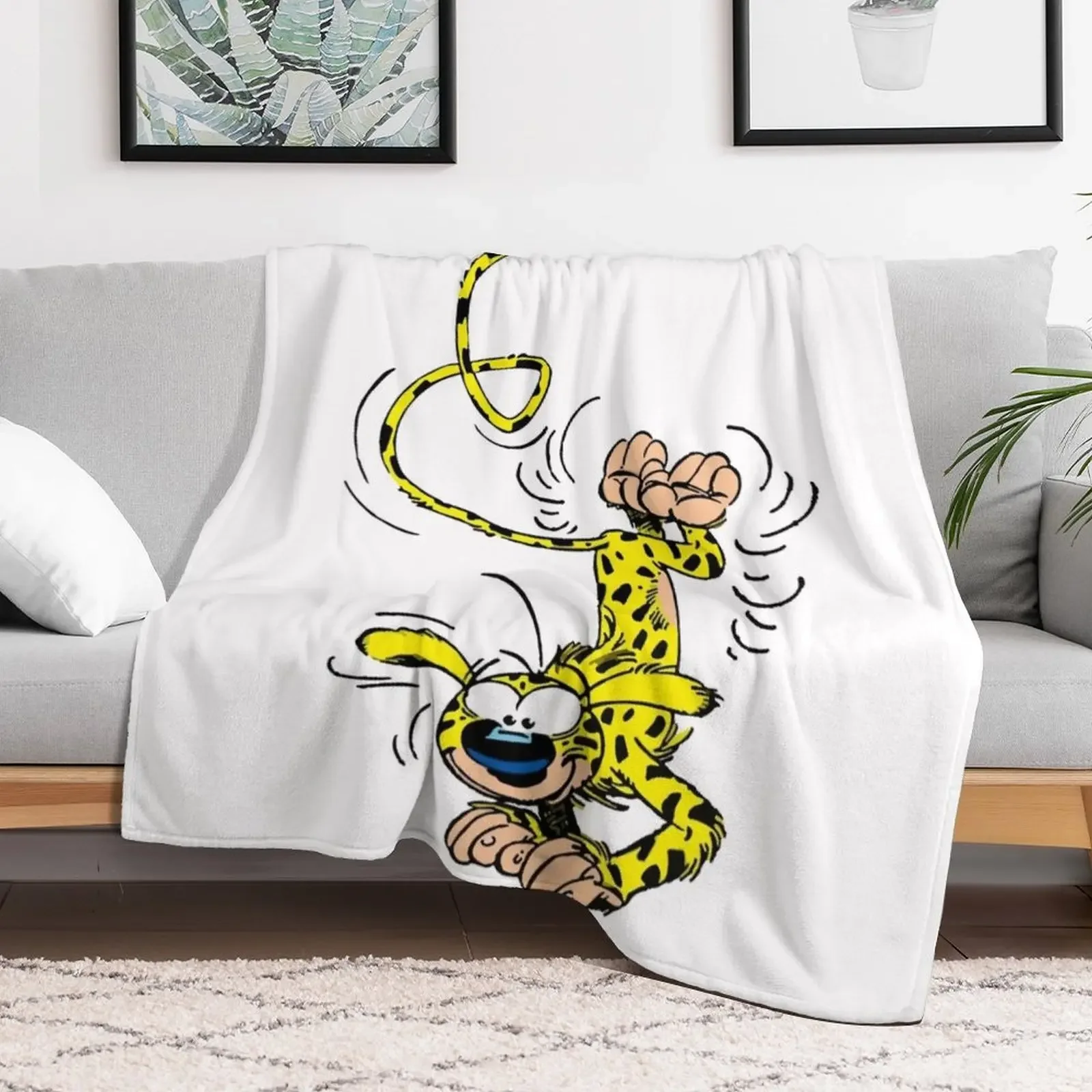 Marsupilami handstand Throw Blanket Soft Plush Plaid Large funny gift christmas gifts Blankets