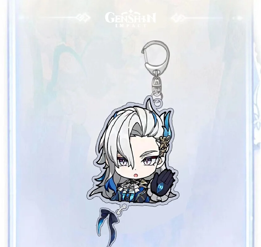 Genshin Impact Pendant Surrounding Acg Key Chain Lovely Q Version Millet Soldier Funina Mandrill Raiden Shogun God Wanye Gift