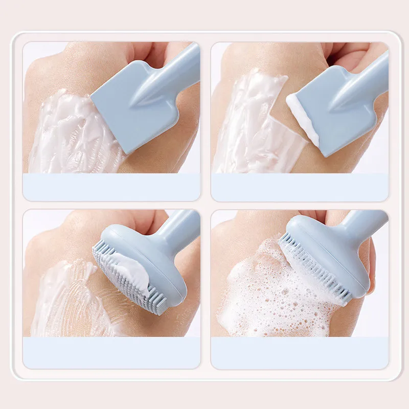 1PC Double-Headed ซิลิโคนแปรงทําความสะอาดผิวหน้าแปรงหน้ากากนวด Applicatior เครื่องมือสําหรับ Skin Care แปรงแต่งหน้า