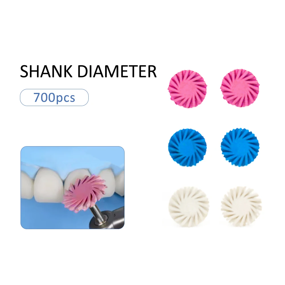 6Pcs/Box Dental Rubber Polisher Composite Resin Polishing Disc Surface Pre-Polishing Fine Polishing Dentistry Spiral Flex Tools