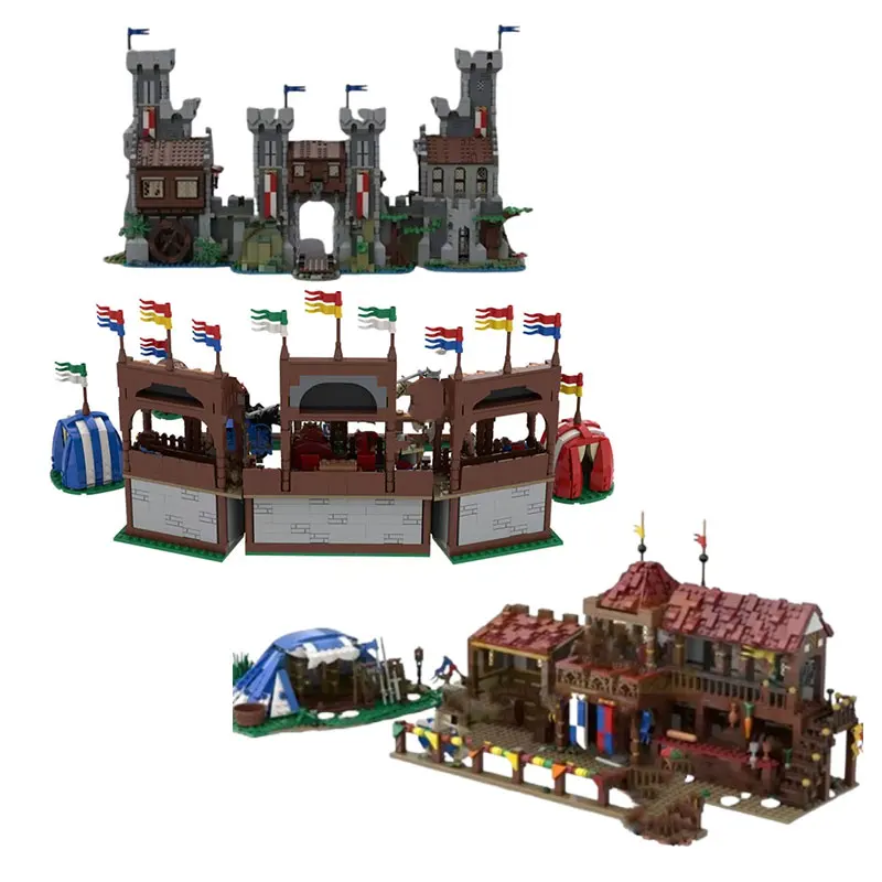 

MOC-180042 206315 191180 Medieval Castle DIY Small Particle Assembly Building Blocks Educational Toy Model Gift Set Ornament