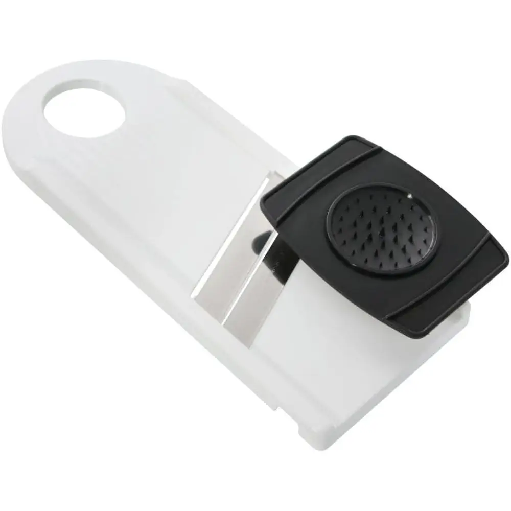 

11.4 x 4.3 White Plastic and Stainless Steel Vegetable Chopper with Holder