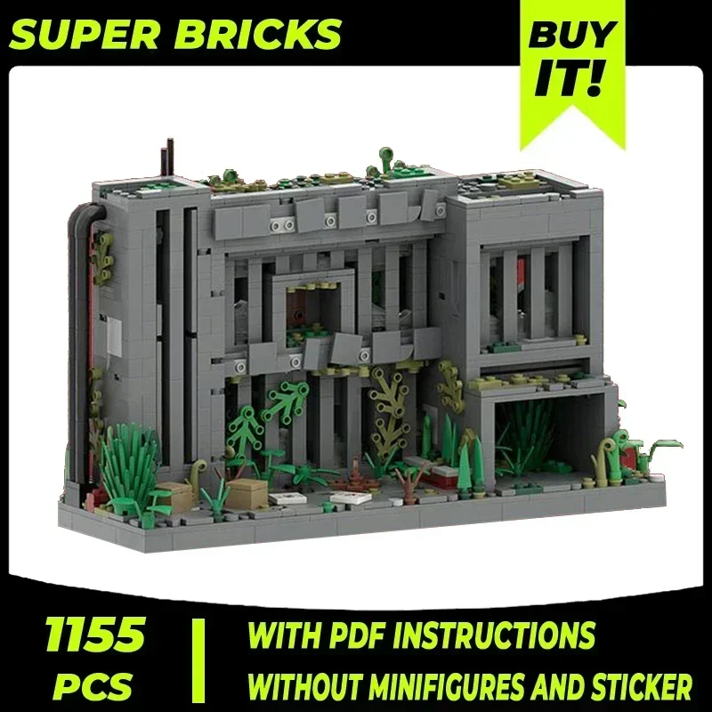 Street View Model Moc Bouwstenen Verlaten Fabriek Kantoor Technologie Modulaire Blokken Geschenken Kerst Speelgoed DIY Sets Montage