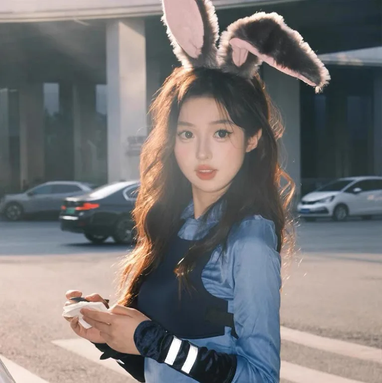 

Дисней Джуди Косплей Зоотопия Кролик Полицейский Плюшевый Хэллоуин Праздничные Животные Уши Повязка Для Волос Костюм Аксессуар