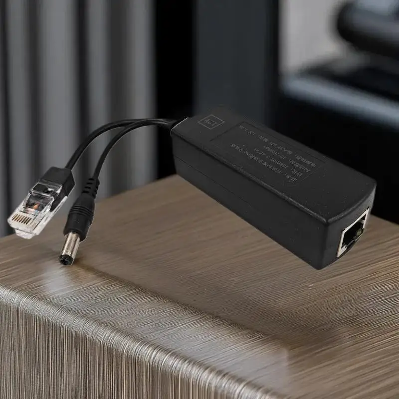 9؛ محول مقسم POE المحسن لنظام الأمان - وحدة واحدة، 5 فولت/48 فولت، متوافق مع IEEE 802.3af، التوصيل والتشغيل