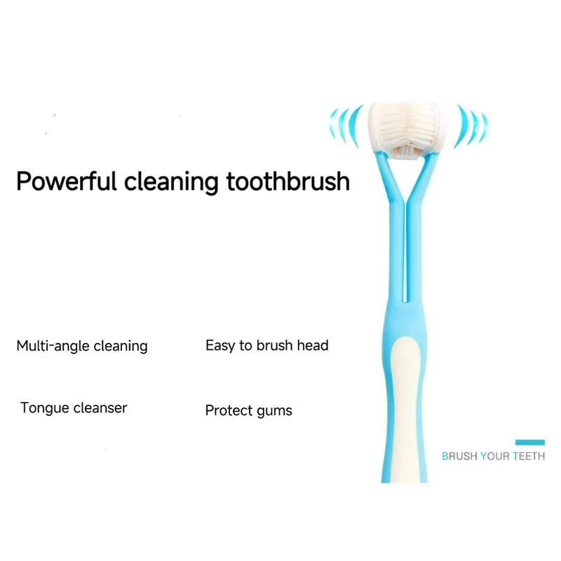 3D Man and Woman Three-Sided Toothbrush Nano Soft Bristle Toothbrush For Daily Use Fully Clean Toothbrush Individual Packaging