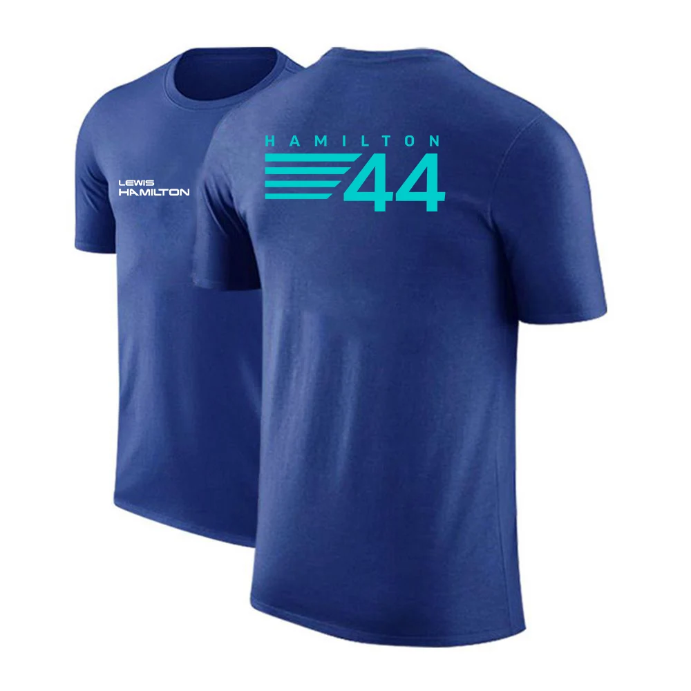 F1 Driver Lewis Hamilton Digital 44 Men's Brand Solid Color Round Neck  Casual Short Sleeve T-Shirt  Clothing New Summer Tops