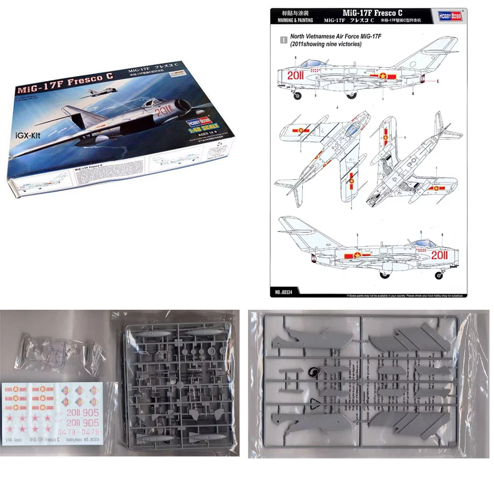 

HobbyBoss 80334 масштаб 1/48 Mig17 MiG-17F фреска C истребитель самолет дисплей игрушка пластиковая сборка модель комплект