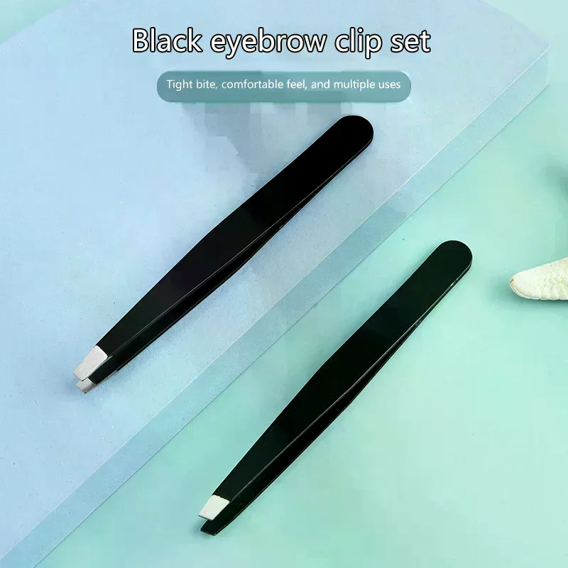 1Pcs Precision Stainless Steel Tweezers For Eyebrow Hair Facial Hair Removal Splinter Blackhead Slant TipAngle Tip Pointed Tip