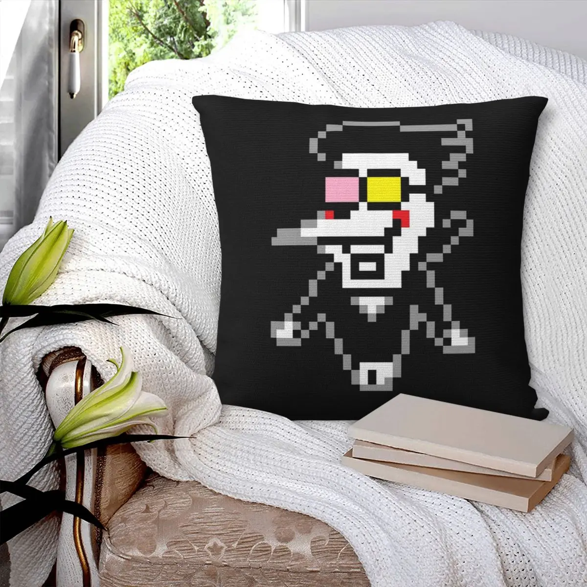 Deltarune Chapter 2 Spamto Square Pillowcase Pillow Cover Polyester Cushion Zip Decorative Comfort Throw Pillow for Home Car