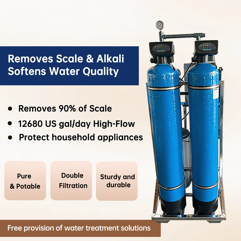 Whooe House Water Softener System12680 US Gal/day W Both Tap Water And Well Water Can Remove Limescale And Odors