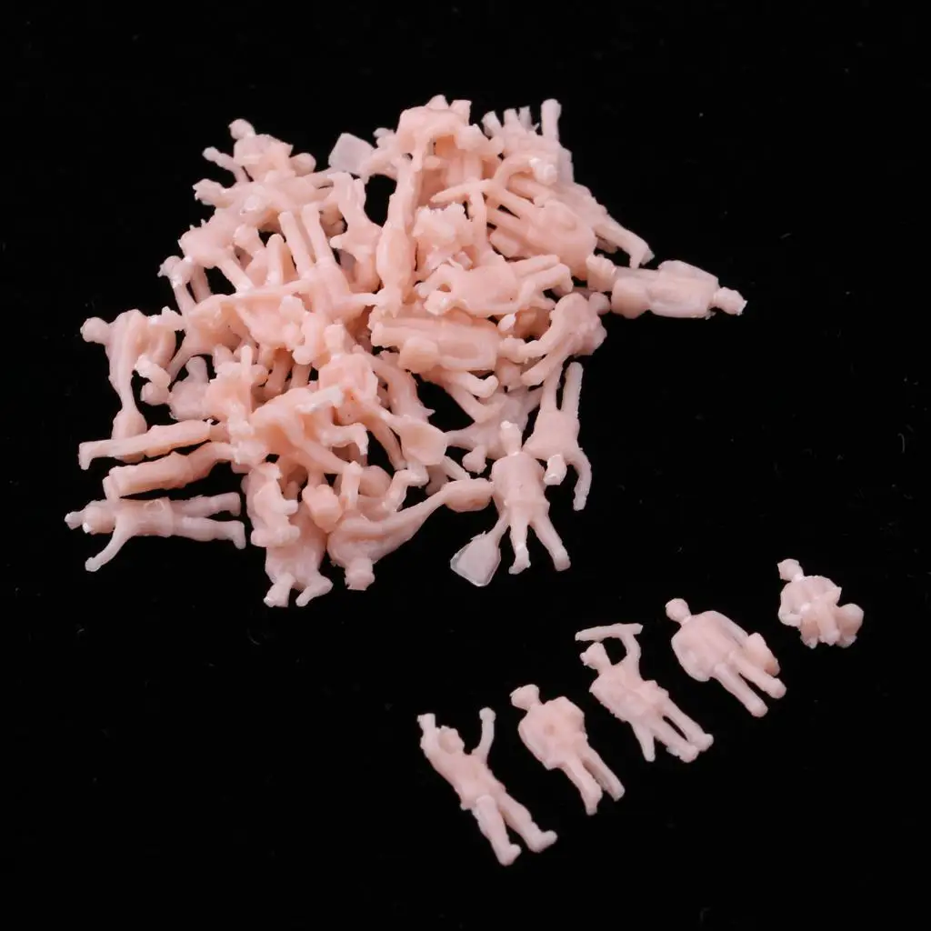 0 Scale Worker Action Figures N Train Roadway Scene Building Props