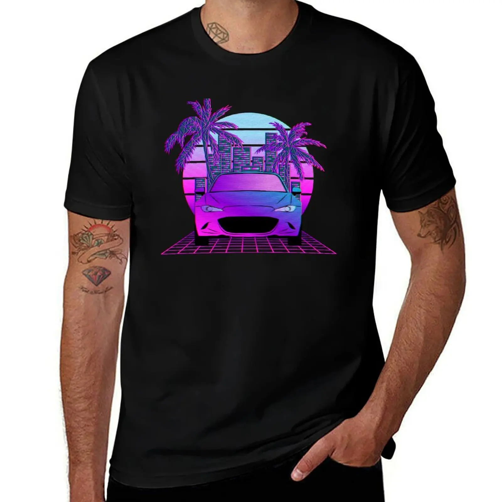 

Synthwave Miata ND T-Shirt graphic t shirt vintage anime tshirt Funny t-shirt anime figures men t shirt