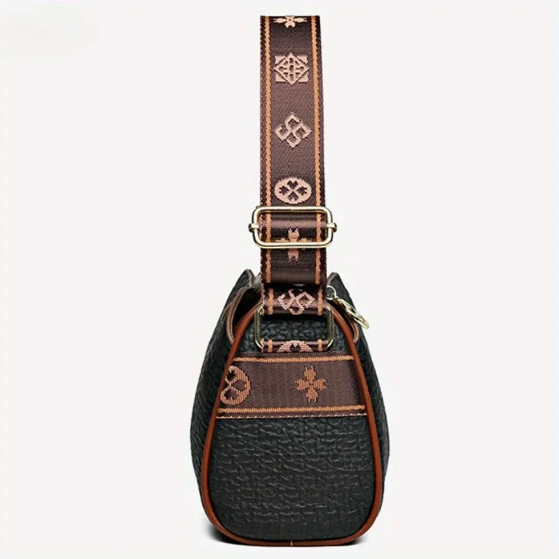 

Chic Women's Faux Leather Crossbody Bag Spacious Versatile with Adjustable Strap, Zip Closure Suitable for Commuting Gatherings