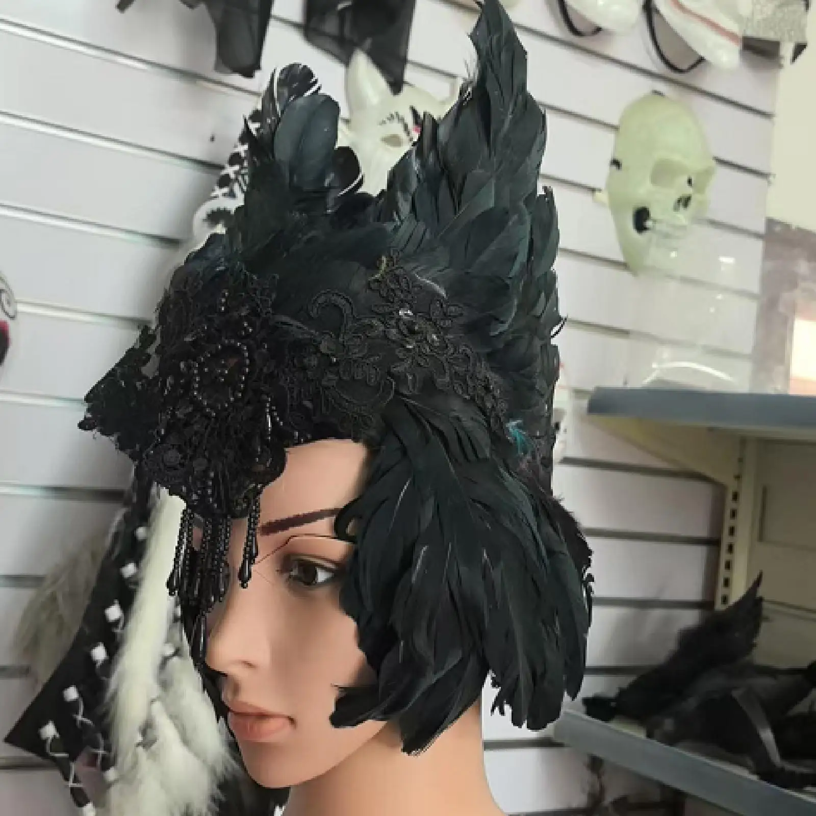 

Indian Feather Headdress Unique Headpiece for Dance Show Party Stage Show