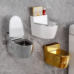 Posacenere per wc creativo portasigarette per bagno di casa con coperchio posacenere in plastica a parete adatto per l'uso in Home Office