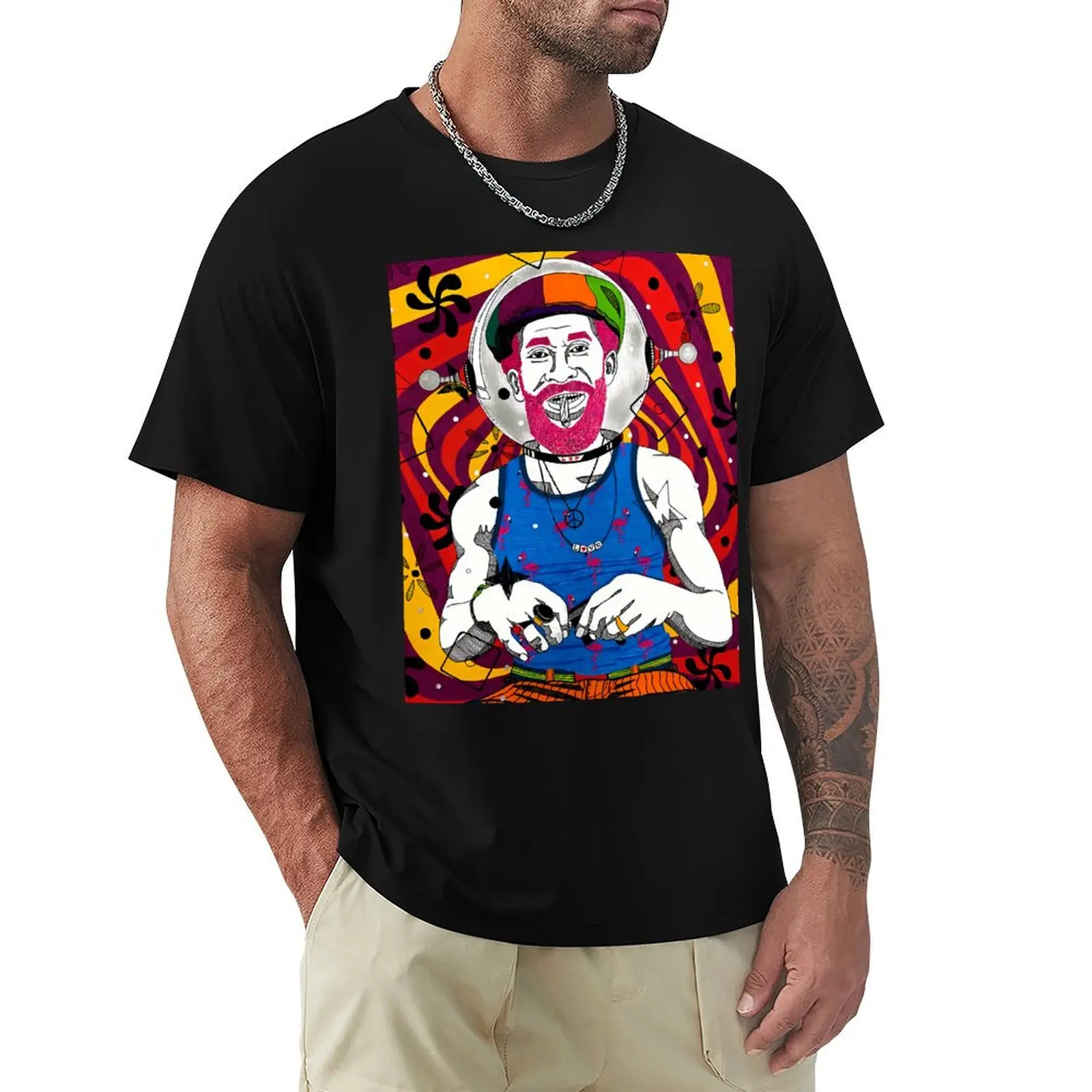 Lee Scratch Perry Astronaut T-Shirt summer clothes custom shirt oversized t shirts for men