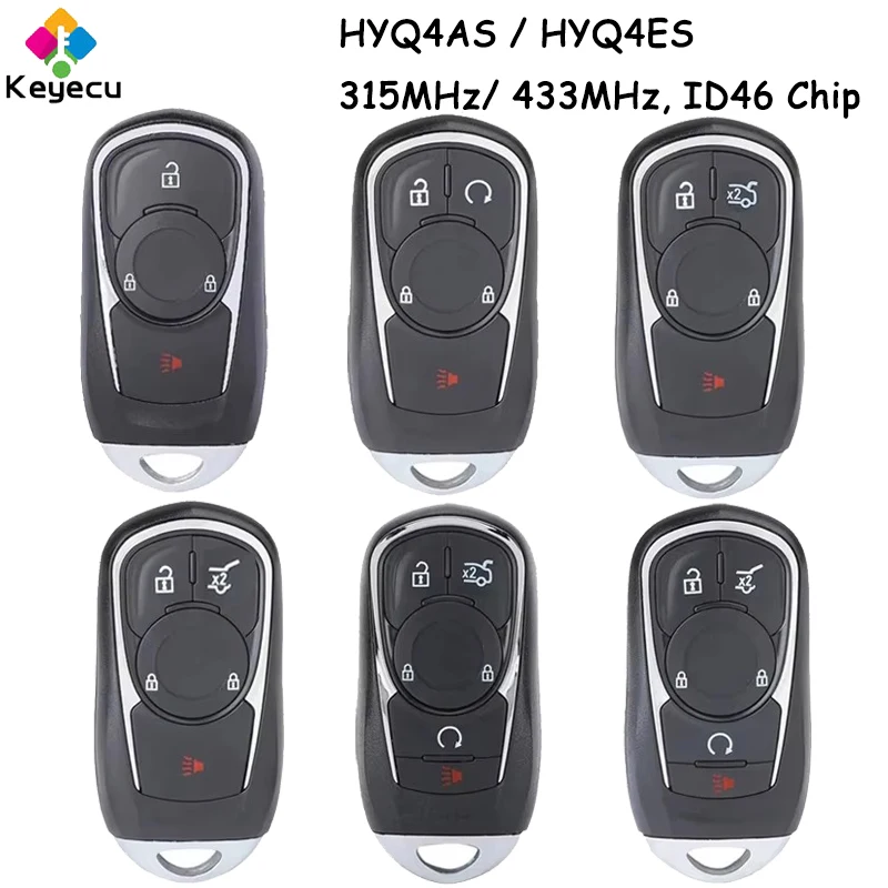 

KEYECU Smart Remote Control Key With 3 4 5 Buttons for Buick Encore Envision Enclave LaCrosse Regal 2020-2024 Fob HYQ4AS HYQ4ES