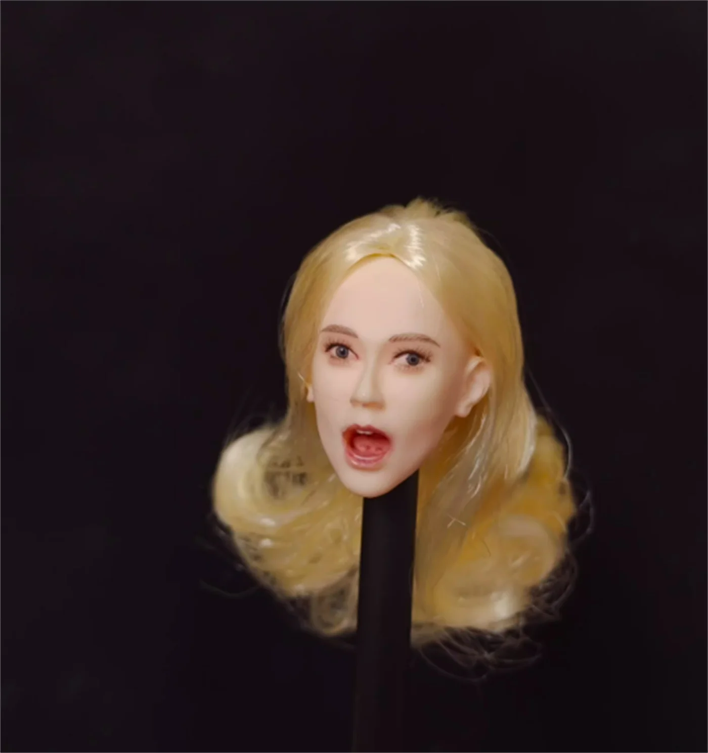 1/6 Scale head Sculpt  SIng  Female Open mouth   Expression  Fit 12''  Tbleague Phicen Action Figure Body customize