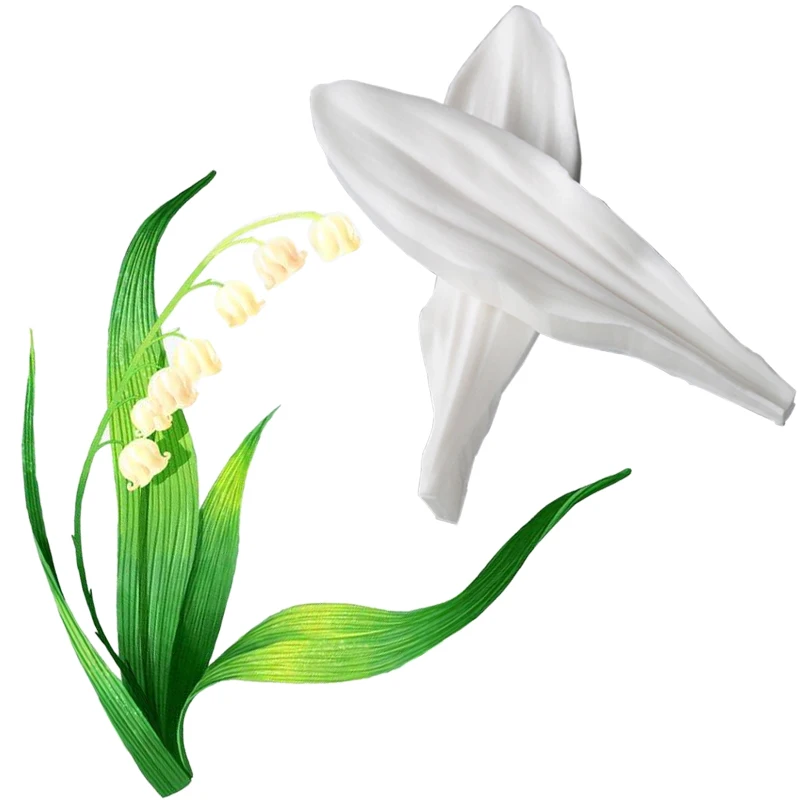 2Pcs Lily of the Valley Leaf Silicone Mold Fondant Mould Cake Decorating Chocolate Gumpaste  Sugarcraft, Kitchen Mould M2113