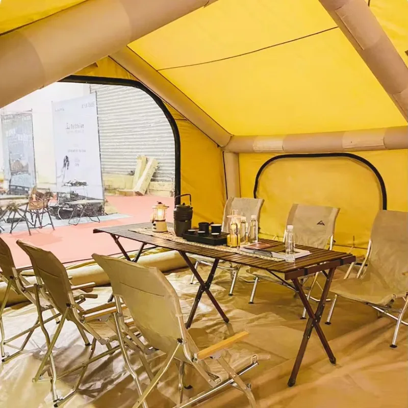 2026년 32.0제곱미터 빠른 설치 야외 캠핑용 두 개의 방과 하나의 홀이 있는 팽창식 파티 텐트