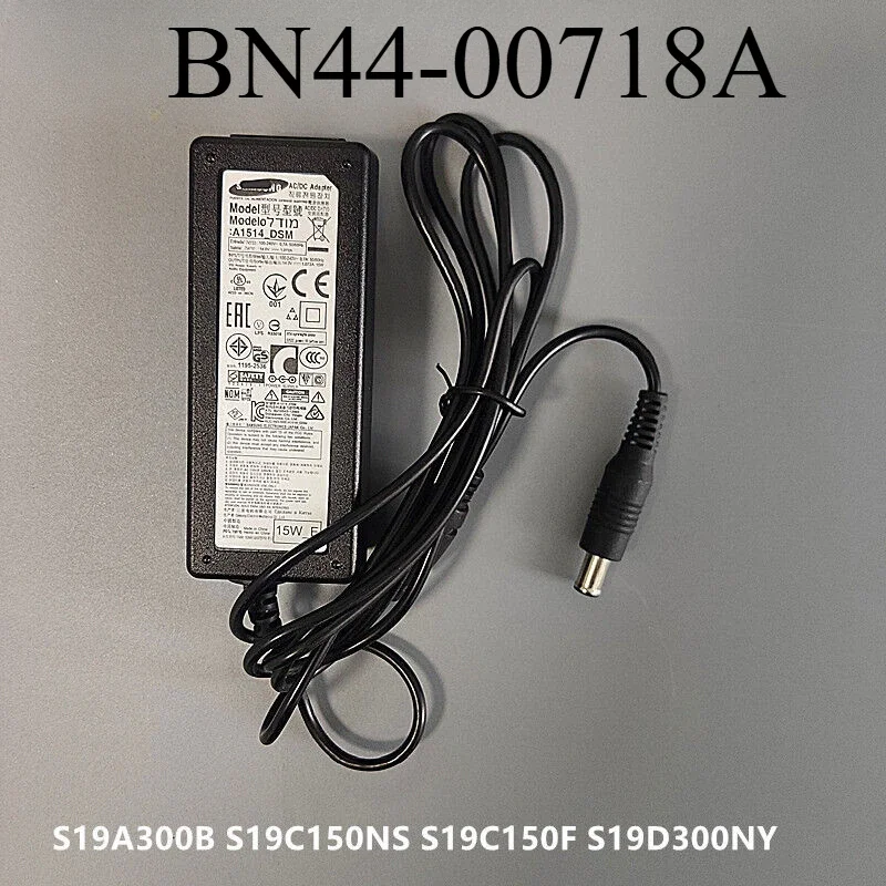 

Monitor AC/DC Adapter Power Supply BN44-00718A A1514_DSM 15W 14V 1.072A is for S19D300NY S19C150N S19C150F S20A350B Display