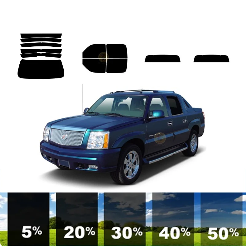 

precut Removable Window Tint Film For Car 100% UVR 5%-70%VLT Heat Insulation Carbon ﻿For CADILLAC ESCALADE EXT 4 DR PU 2002-2006