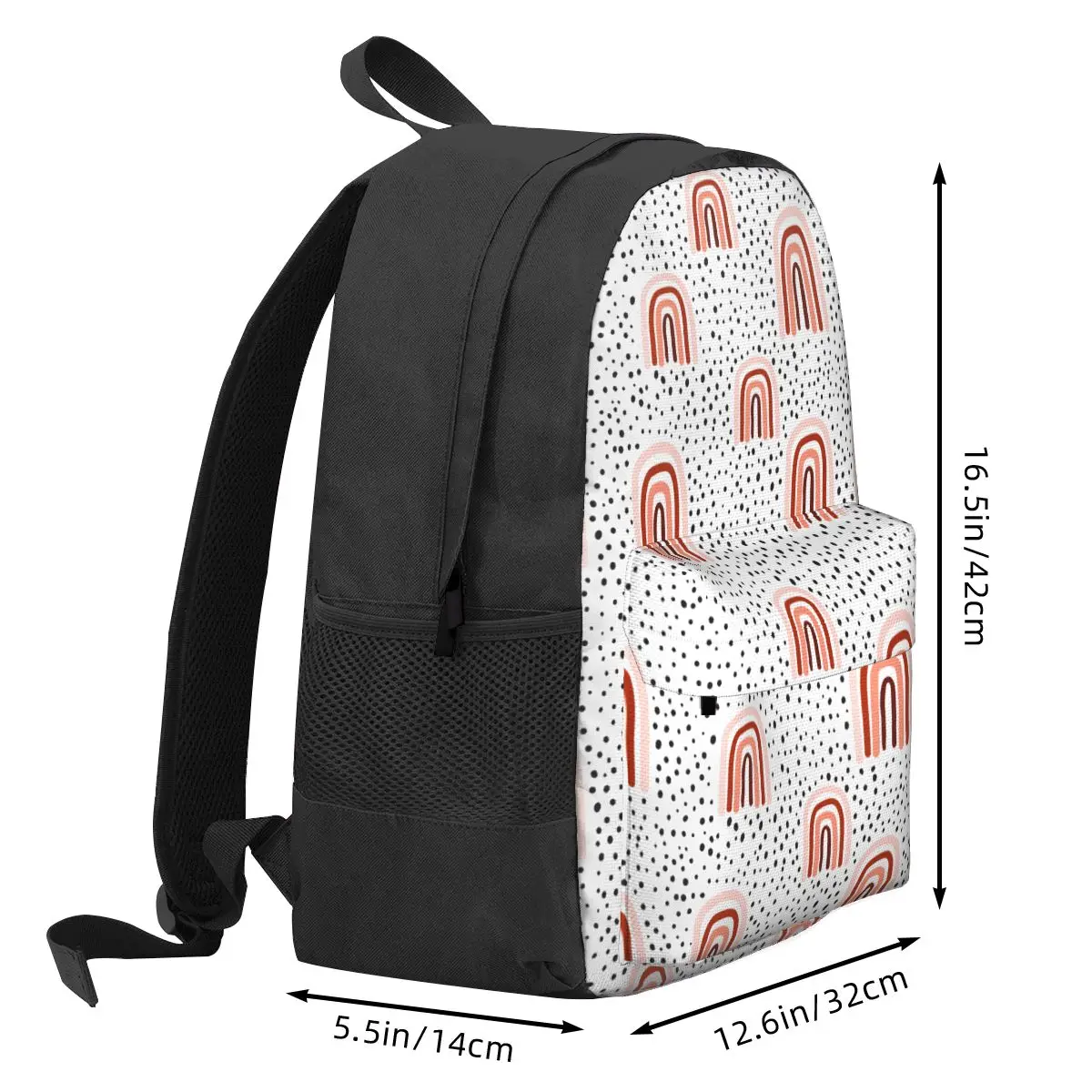 Cute Rainbow Spot Women Backpack Trend Children School Bag Laptop Rucksack Kids Waterproof Polyester Travel Rucksack