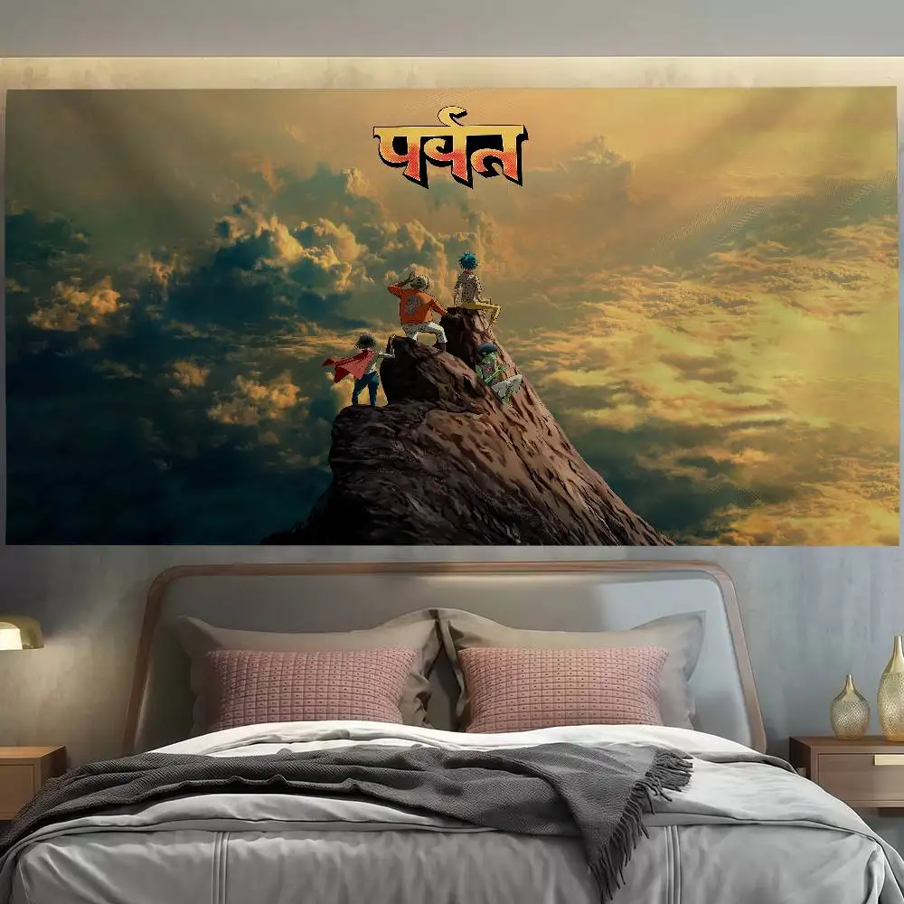 

The Mountain G-Gorillaz Band Flag Decoration Outdoor Picnic Party Home Camping Party Art Hanging Banner