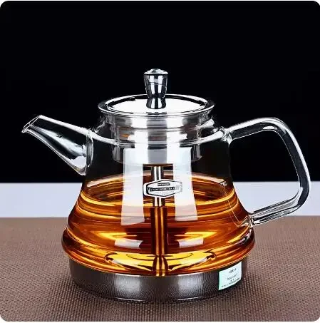 free shipping Induction cooker special pot boil tea dedicated cooker glass pot stainless steel liner kettle Steam tea pot